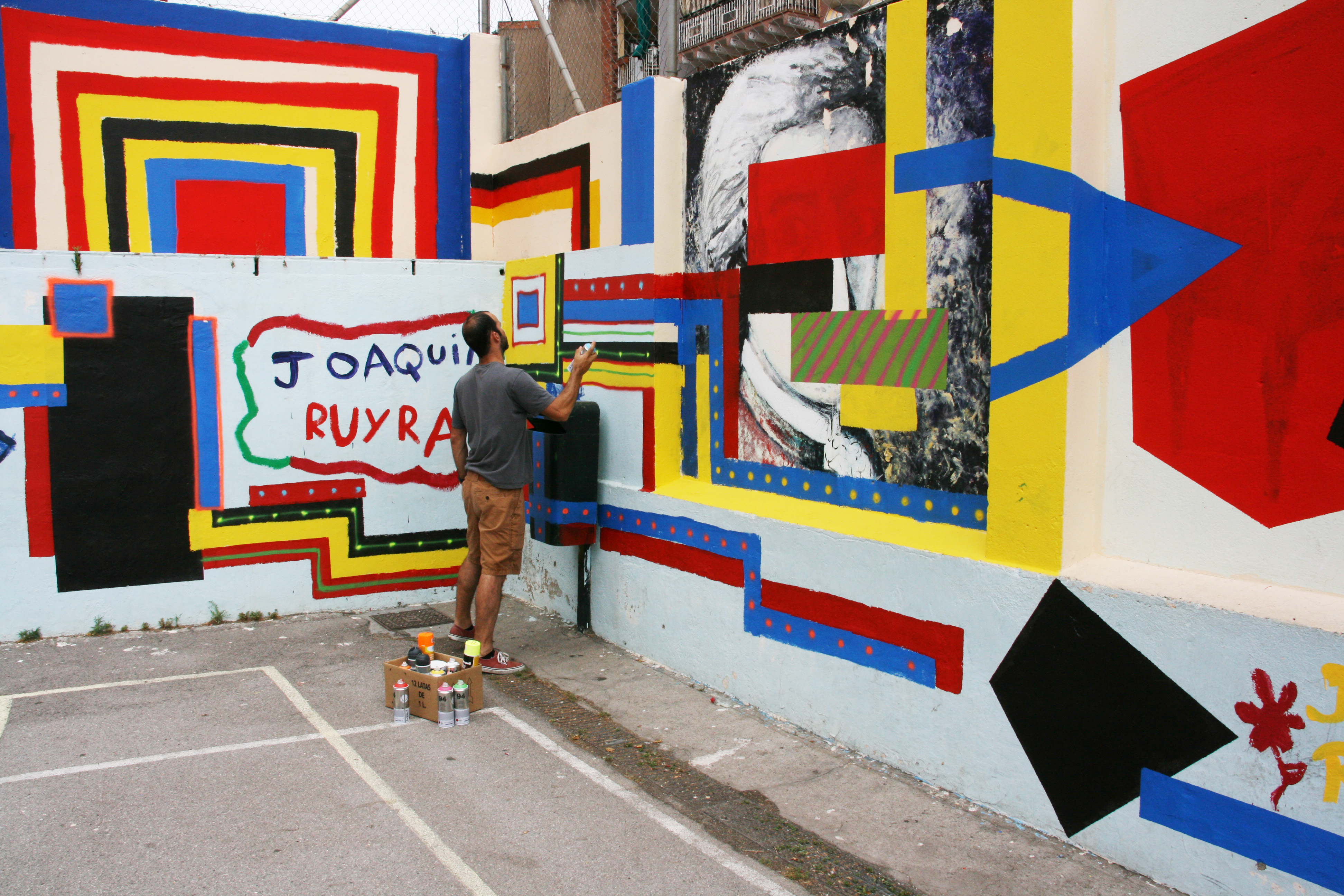 Escola Joaquim Ruyra -mural- Miquel Gelabert 1